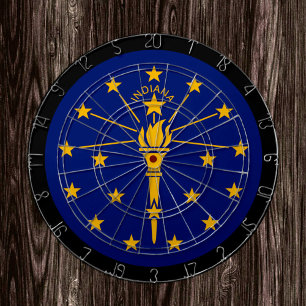 Indiana Flag Dartboard & Indiana / USA game board