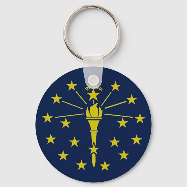 Indiana flag key ring (Front)