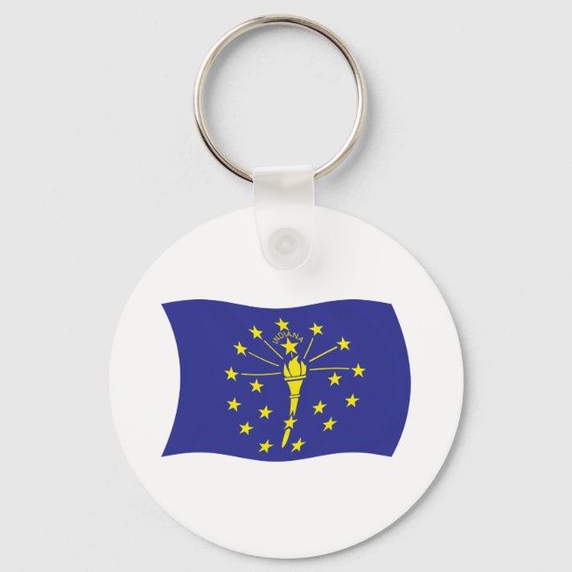 Indiana Flag Keychain (Front)