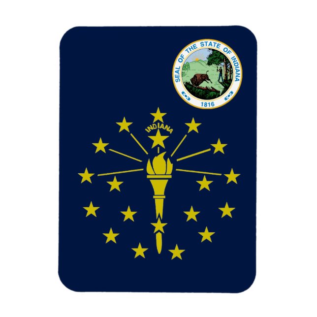 Indiana flag magnet (Vertical)