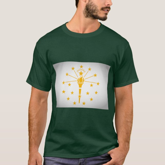 Indiana Flag of State 2 T-Shirt (Front)