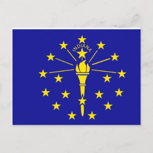 Indiana Flag Postcard