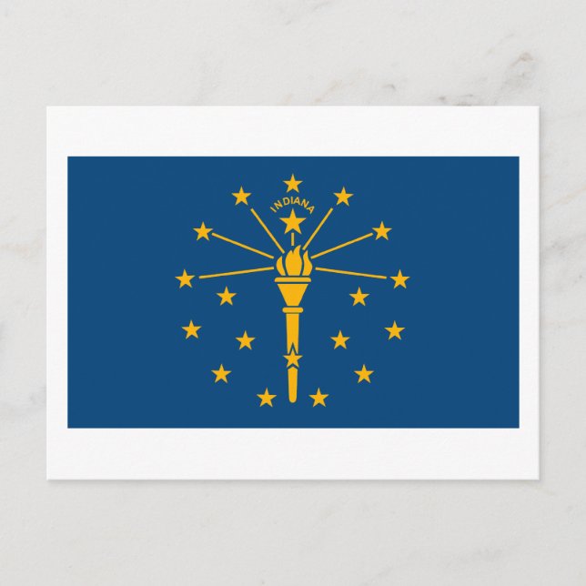 Indiana Flag Postcard (Front)