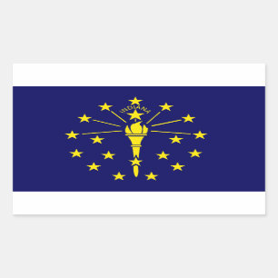 Indiana Flag Rectangular Sticker
