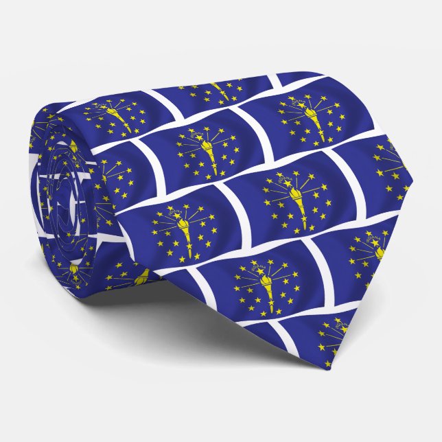 Indiana Flag Tie (Rolled)