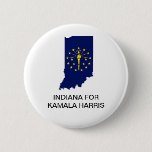 INDIANA for Kamala Harris 2024 Button