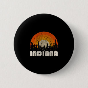 Indiana - funny nature vintage hiking 60s 70s 80s 6 cm round badge