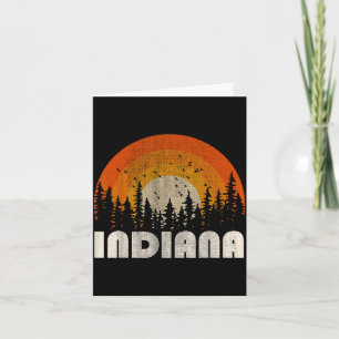 Indiana - funny nature vintage hiking 60s 70s 80s card