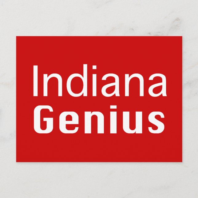 Indiana Genius Gifts Postcard (Front)
