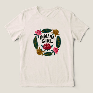 Indiana Girl Peonies Peony Tri-Blend Shirt