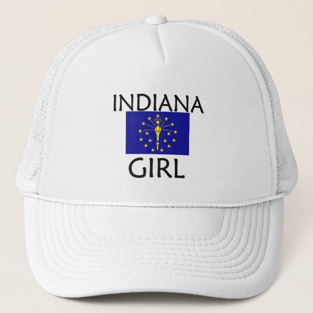 INDIANA GIRL TRUCKER HAT (Front)