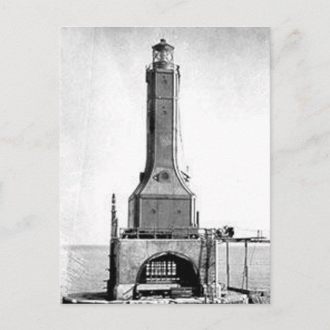 Indiana Harbour East Breakwater Lighthouse Postcard (Front)