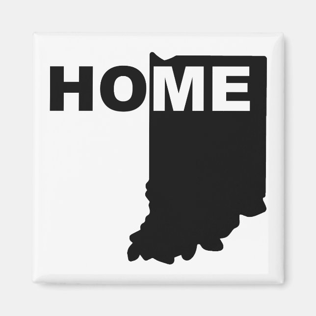 Indiana Home Away From State Fridge Magnet (Front)