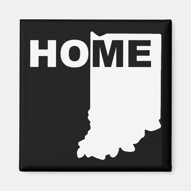 Indiana Home Away From State Fridge Magnet (Front)
