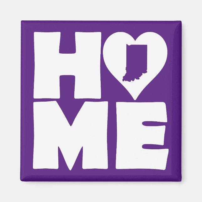 Indiana Home Heart State Fridge Magnet (Front)
