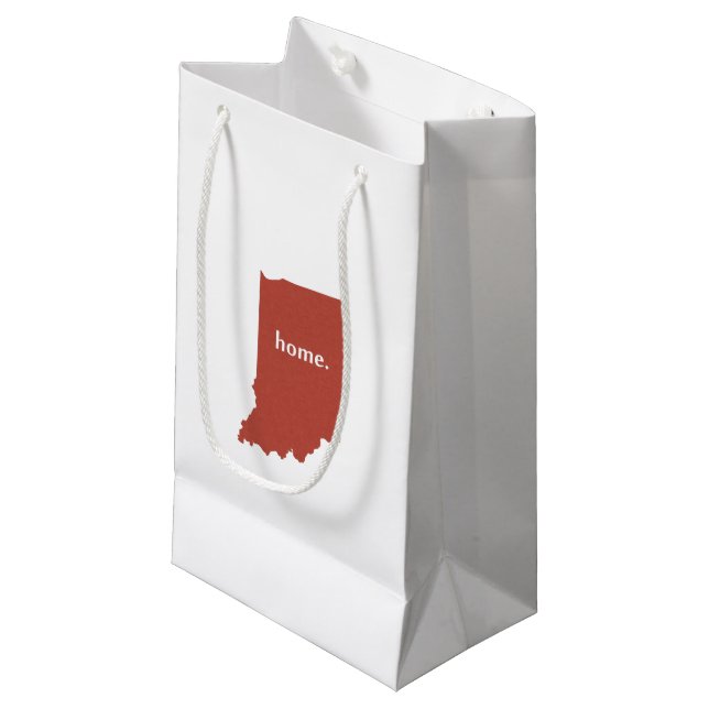Indiana home silhouette state map small gift bag (Front Angled)