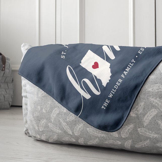 Indiana Home State Personalised Sherpa Blanket (Creator Uploaded)