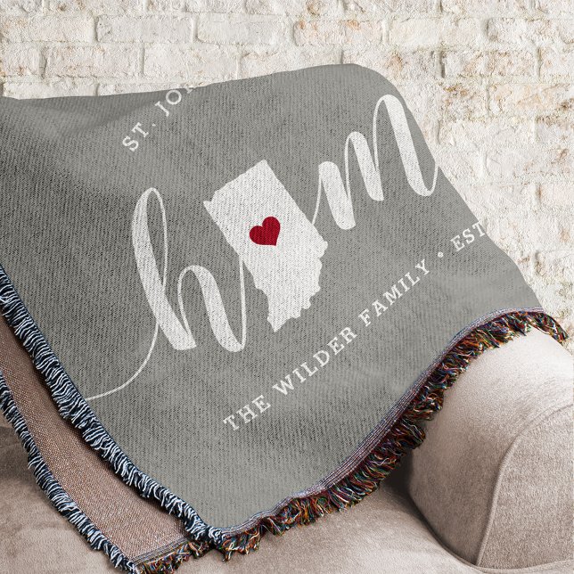 Indiana Home State Personalised Throw Blanket (Creator Uploaded)