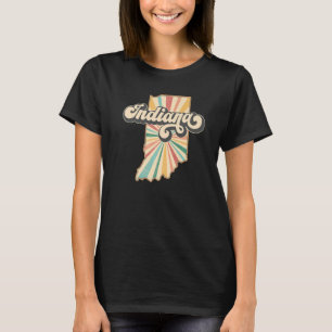 Indiana Home State US Vintage Retro Country Patrio T-Shirt
