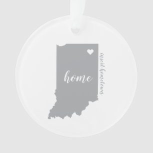 Indiana Hometown Personalised Ornament