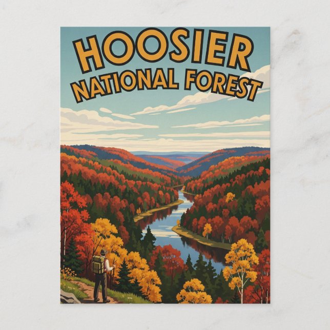 Indiana Hoosier National Forest Travel Postcard (Front)