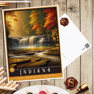 Indiana Hyper-Realistic State Postcard