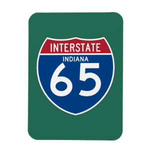 Indiana IN I-65 Interstate Highway Shield - Magnet