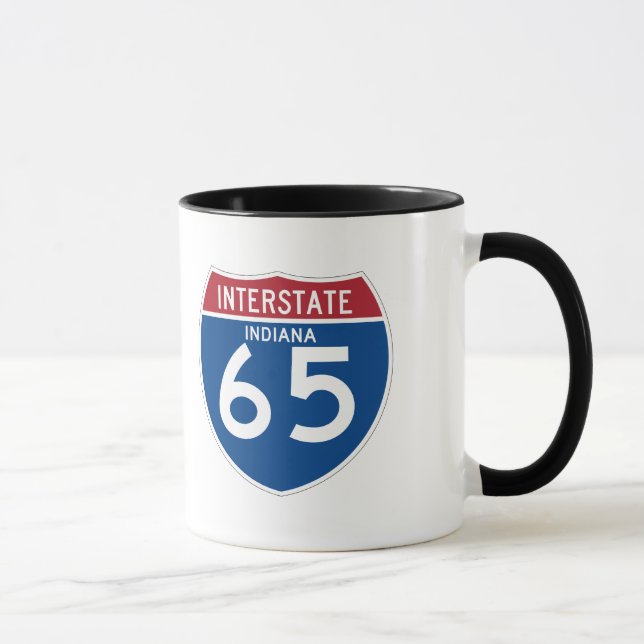 Indiana IN I-65 Interstate Highway Shield - Mug (Right)