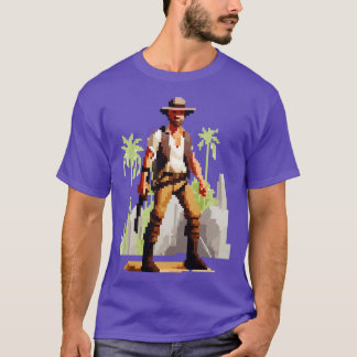 Indiana Jones Pixel Art TShirt 1