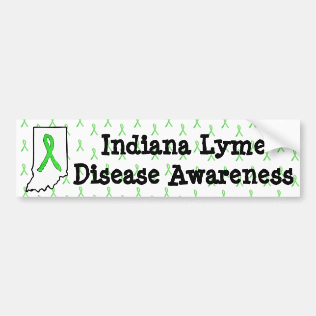 Indiana Lyme Disease Awareness Bumper Sticker (Front)