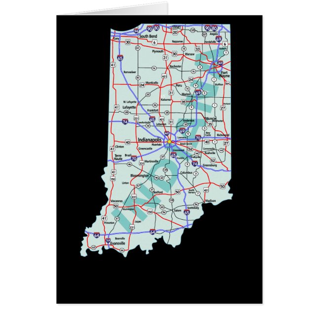 Indiana Map Card (Front)