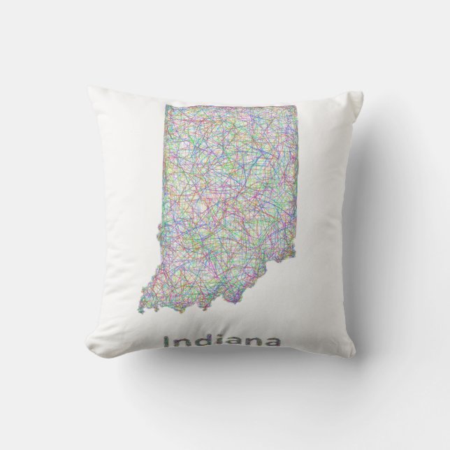Indiana map cushion (Front)