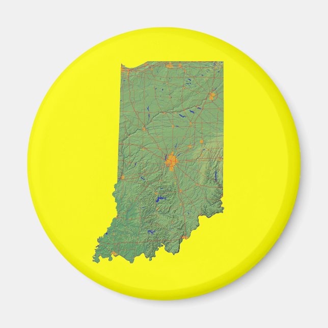 Indiana Map Magnet (Front)