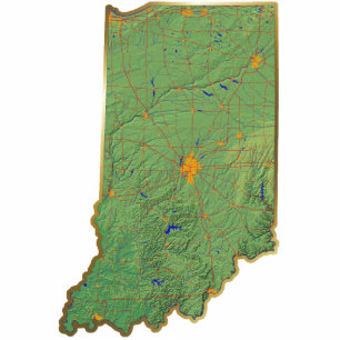 Indiana Map Magnet Cut Out