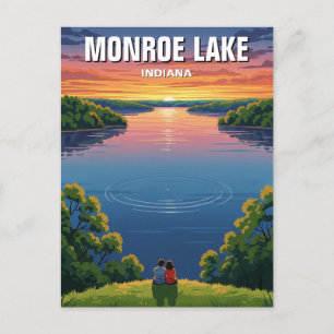 Indiana Monroe Lake Travel Postcard