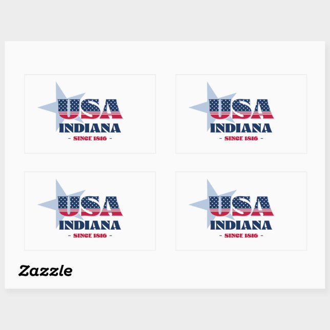 Indiana My Home State Sticker (Sheet)