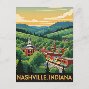 Indiana Nashville Travel Postcard