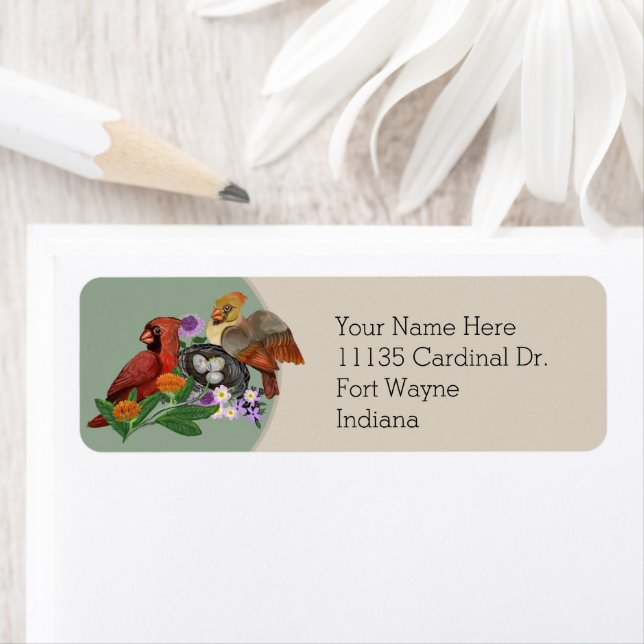 Indiana Northern Cardinals with Native Plants (Insitu)