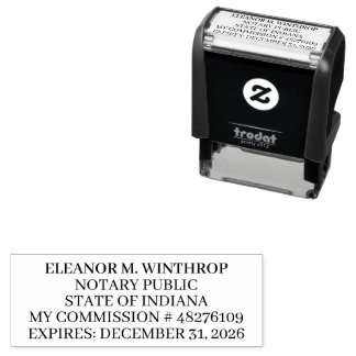 Indiana Notary Public Self-inking Stamp