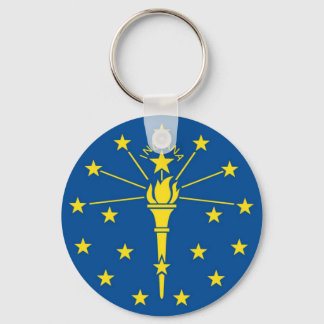 Indiana Official State Flag Key Ring