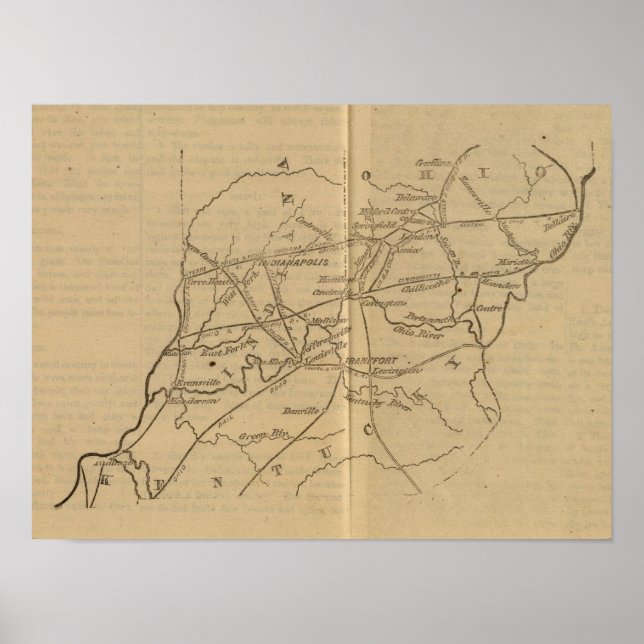 Indiana, Ohio, Kentucky Poster (Front)