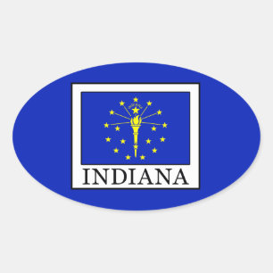 Indiana Oval Sticker