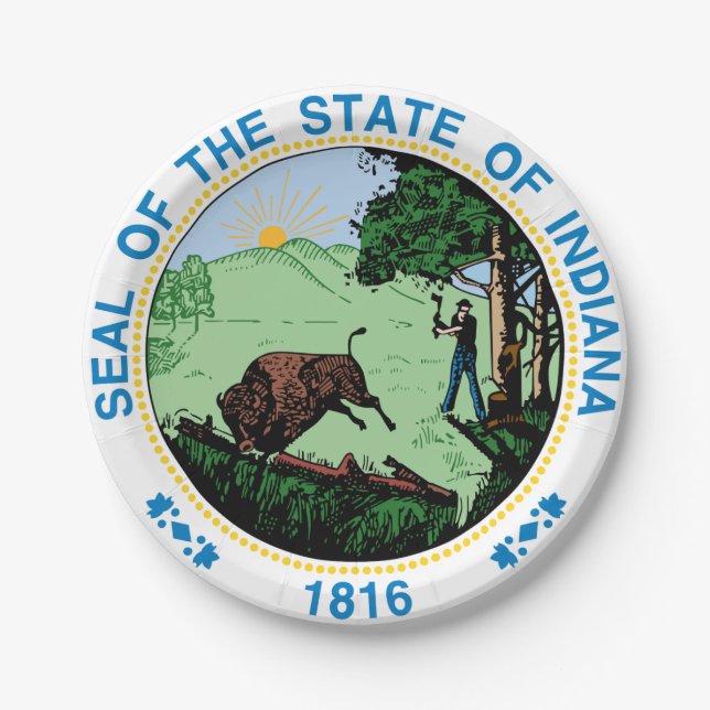 Indiana Paper Plate (Front)
