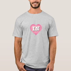 Indiana Pink Fade Heart - I love IN T-Shirt