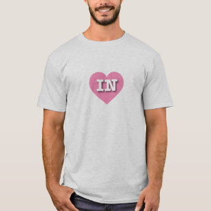 Indiana Pink Heart - I love IN T-Shirt