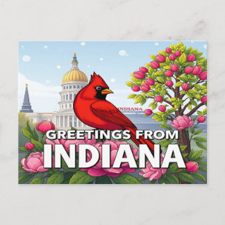 INDIANA Postcard