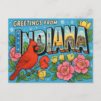 INDIANA Postcard
