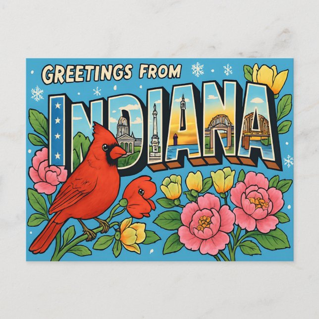INDIANA Postcard (Front)