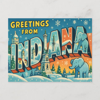 INDIANA Postcard