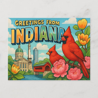 INDIANA Postcard